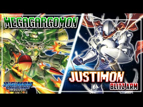 Digimon Card Game : MegaGargomon (Green) VS Justimon Blitz Arm(Black) [EX-02]