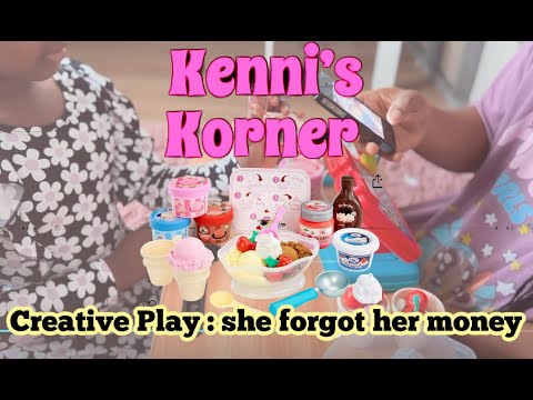 Real Mommy and me creative play | ice cream shop | she forgot her money