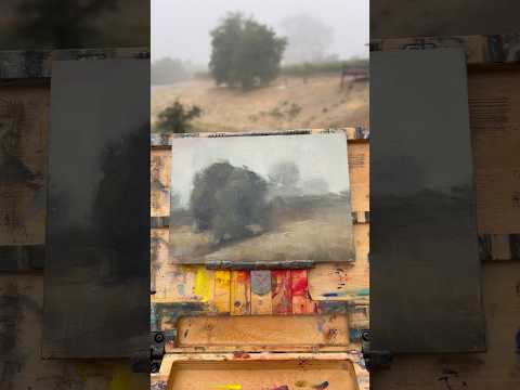 Painting the morning fog #pleinair #pleinairpainting #art #oilpainting