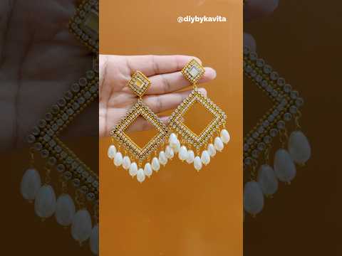 Trending Kundan Earrings✨🔥 #shorts #diycrafts #viralvideo #trending