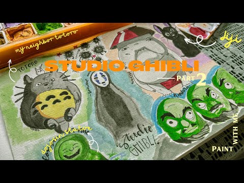 [paint with me] painting characters from Studio Ghibli PT. 2👻+ speed paint