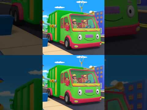 Wheels On The Garbage Truck #shorts #nurseryrhymes #cartoonvideos #juniorsquad #ryan&dennis