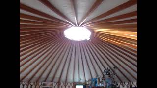 Inside, outside yurt tour. 30 foot pacific yurt.