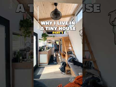 Why I live in a tiny house (Part 1) 🏡🧹 #cleaning #cleanwithme #tinyhouse #tinyhome #simplelife