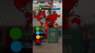 Where You Can Go With A Pakistani Passport #geography #mapping #shorts