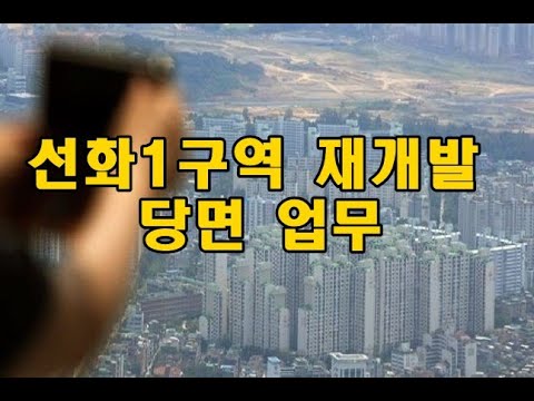 선화1구역 당면업무  남은과제 인계