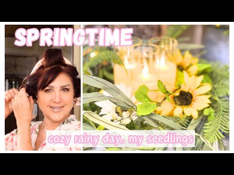 🌷SPRINGTIME Days In The Life | ☔️cozy rainy day | made from scratch | 🪴my seedlings