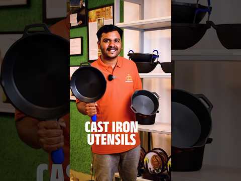 Authentic Cast Iron Utensils | Pre-Seasoned, Chemical-Free | Mannar Craft