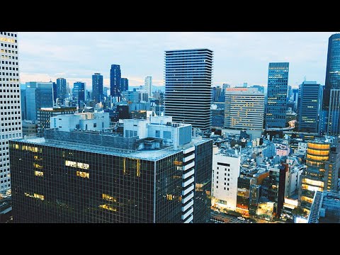 City Sounds - Office District Sounds - Traffic Noise - 4K 1 hour ASMR