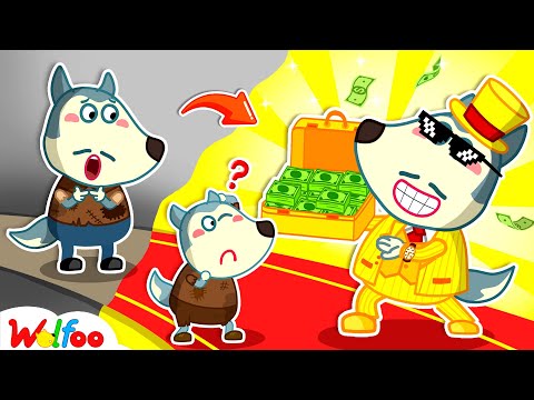 Rich vs Poor Dad - His Real Parents Were Billionaires?- Wolfoo Family Funny Stories | Wolfoo Channel