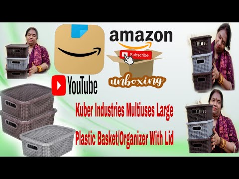 Storage basket Multipurpose Basket with lid | Organizer basket |Kuber Industries review | #unboxing