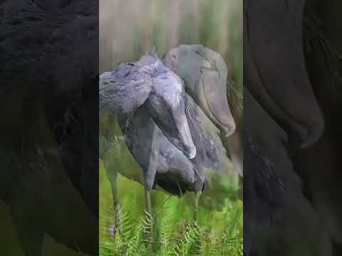 "Unveiling the Shoebill: Nature's Living Fossil!" #animals #junglewildlife #babyanimals