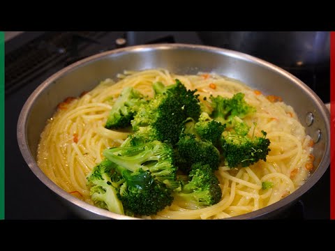 How Italians make Aglio olio e peperoncino with broccoli【Aglio olio peperoncino e broccoli】