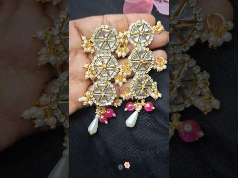 Diy Wedding special earrings ✨✨ #diy #earrings #diyearrings #howtomake #trending #craft #short