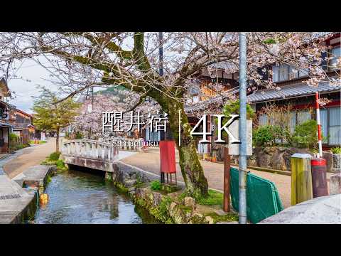 [Post town on Nakasendo] Visit spring in Samae-juku - JAPAN in 4K