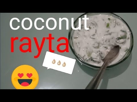 #aaj ki dish# coconut rayta