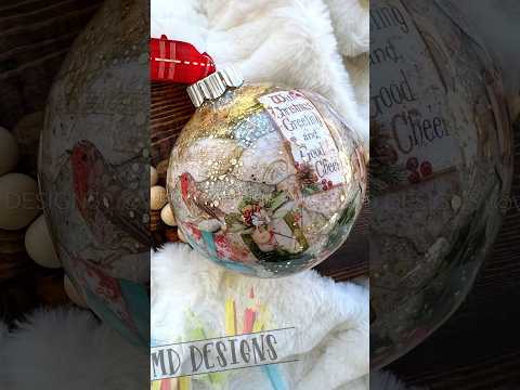 SCRAPBOOK INSPIRED CHRISTMAS ORNAMENT 🎄 #scrapbooking #scrapbook #ornaments #christmas #diy