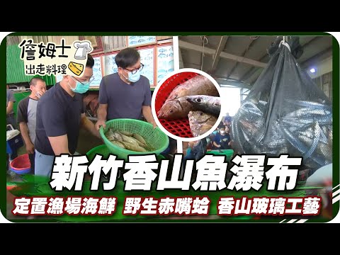 《跟著姆士出遊去》新竹香山魚瀑布第一手海鮮 定置漁場巨無霸海味、野生赤嘴蛤與香山玻璃工藝