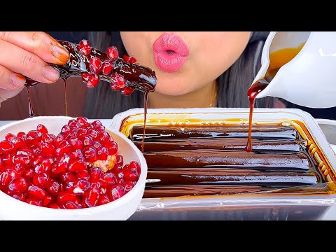 ASMR SOUR POMEGRANATE FRUIT ROLL UP LAVASHAK SNACK | MUKBANG | ASMR Phan