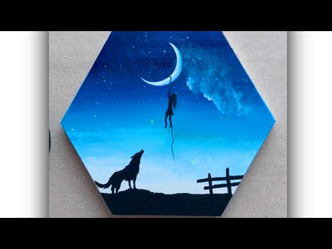 Wolf painting tutorial | diamond painting | let’s draw it | #shorts