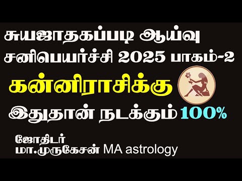 KANNI கன்னி சுயஜாதகப்படி சனிபெயர்ச்சி பலன் 2025 astrotvadidhiyan