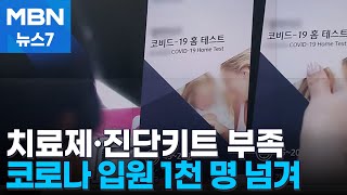 코로나 비상인데 치료제·진단키트 부족…입원 환자 1천 명 돌파 [MBN 뉴스7]