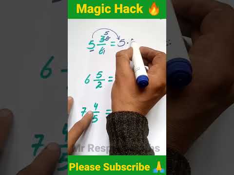 Mixed fraction into decimals #maths #shorts