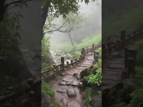 自然雨声冥想旅程：山林下雨的安详之音，助眠放松，深度睡眠，身心愈合，焕发内在能量#BGM#shorts #shortvideo #rainsounds #sleepmusic #rain #sleep