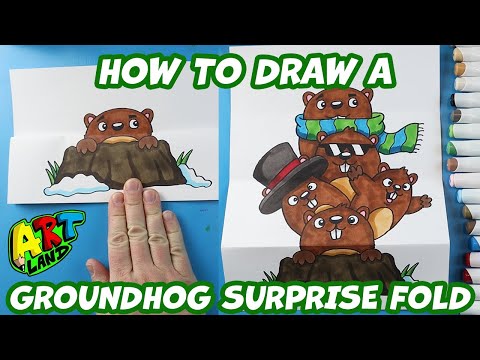 How to Draw a Groundhog Day Surprise Fold