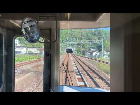 [前面展望]えちごトキめき鉄道日本海ひすいライン能生駅から筒石駅