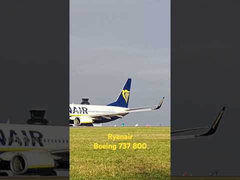 Boeing 737 Ryanair Southside Airside close up.