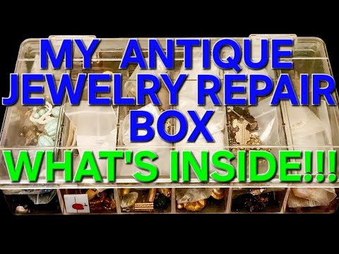 COME TAKE A LOOK AT 1 OF 40 BOXES OF MY ANTIQUE JEWELRY REPAIR PARTS #repairing #antique #jewellery