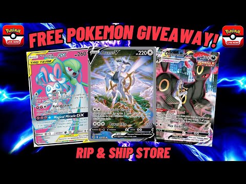 🔴Live -  Free Giveaways! Pokémon Cards & Rip & Ship Store!