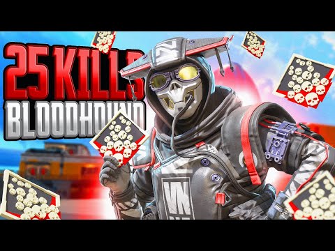 Bloodhound 25 KILLS and 4,900 Damage Apex Legends Gameplay