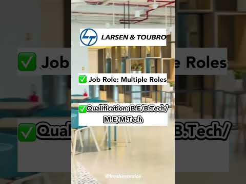 L&T Walk-in Drive 2025 #walkin #freshers #jobs #careers #hire #applynow #shorts #trendingjobs