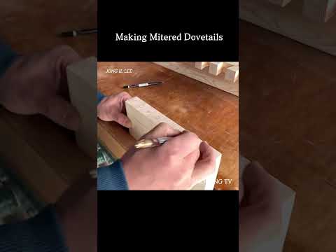 Mitred Dovetail Joints / Woodworking Skills #shorts