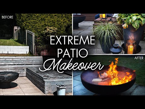 Backyard Entertainment Area MAKEOVER! *with DIY Pallet Sectional* Cozy Garden Fire Pit Area