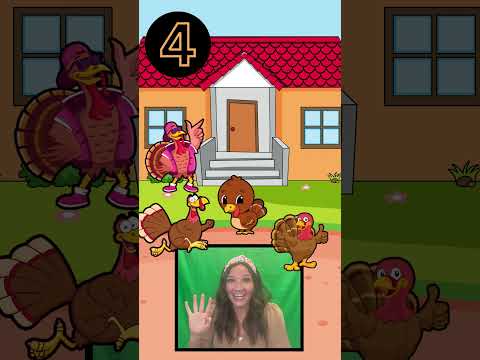 Five Little Turkeys | Thanksgiving Song for Children | Fingerplay