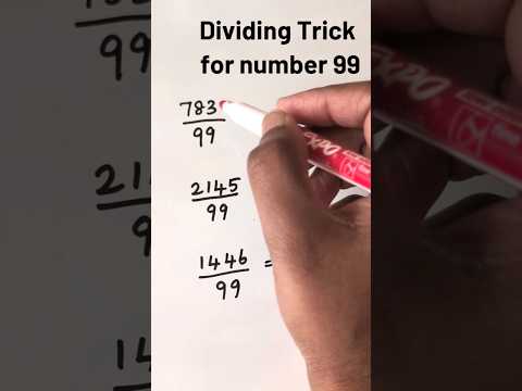 Math Tricks l l Dividing Trick for number 99 #maths #mathstricks #mathtipsandtricks #division