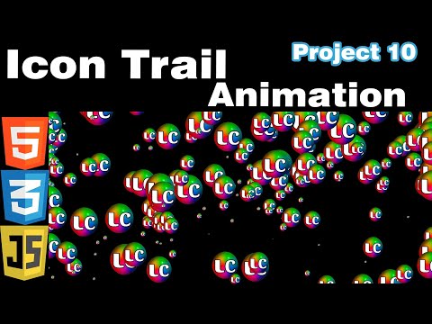 How to create icon trail animation using HTML CSS & Javascript | Project 10 | #javascript