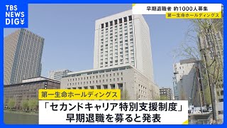 第一生命が約1000人の早期退職者を募集　50歳以上の社員が対象　退職金＋最大で月額基本給48か月分上乗せも｜TBS NEWS DIG