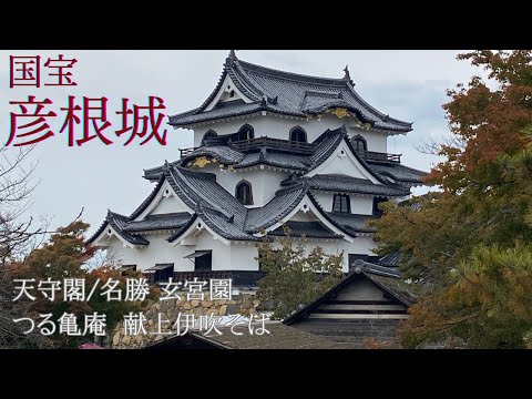 【関西】５泊６日城めぐりの旅！⑤彦根城　国宝/天守閣/階段/櫓/名勝/玄宮園/ランチ/蕎麦/紅葉/井伊直弼