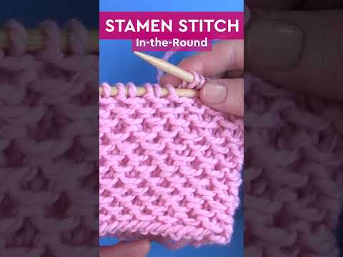 Easy Cozy Stamen Stitch Knitting 💖 #studioknit #knittingpattern #knittingstitches #knitstitchpattern