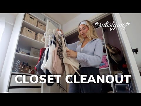 VLOG: huge closet CLEANOUT  *decluttering, donating & organizing* (lets clean together)