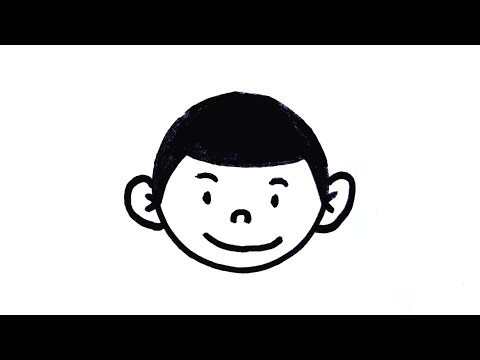 How to draw boy face from circle | b6 Arts for kids