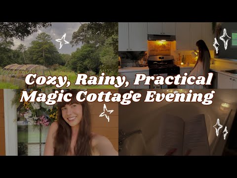 Cozy Rainy Practical Magic Summer Evening: cozy rainy day in my life, slow living, cottage garden