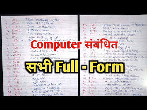 Computer संबंधित सभी Full Form | computer related all full form | All full form