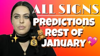 All Signs Predictions for the Rest of January. All zodiac signs collective tarot reading