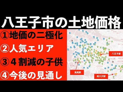 八王子市の土地価格の動きと、今後の見通し