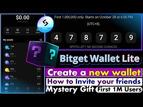 Bitget Wallet Lite || How to create a new wallet and invite friends || Mystery Gifts for 1M Users